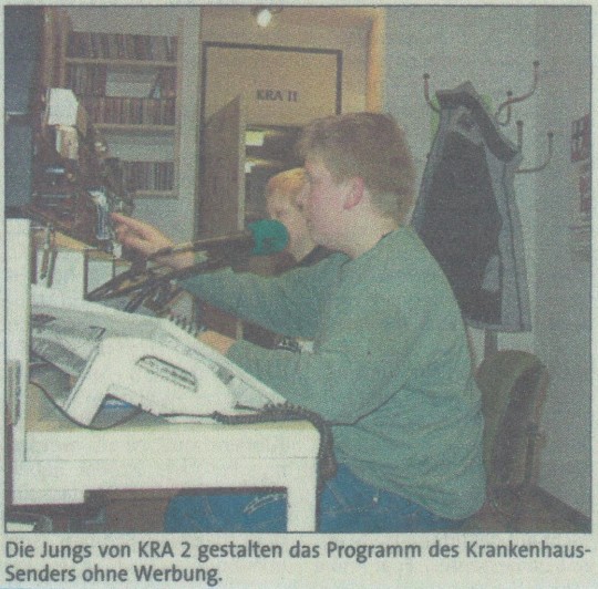 Michael Bockelkamp und Carsten Gabler moderierten eine Sendung im Jahr 2003 Bild: KRA 2
